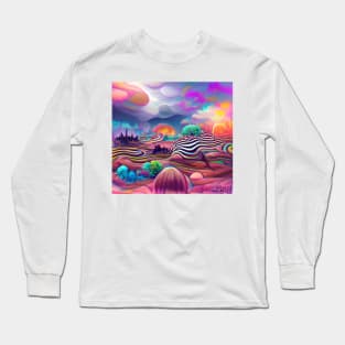 Psychedelic Landscape Long Sleeve T-Shirt